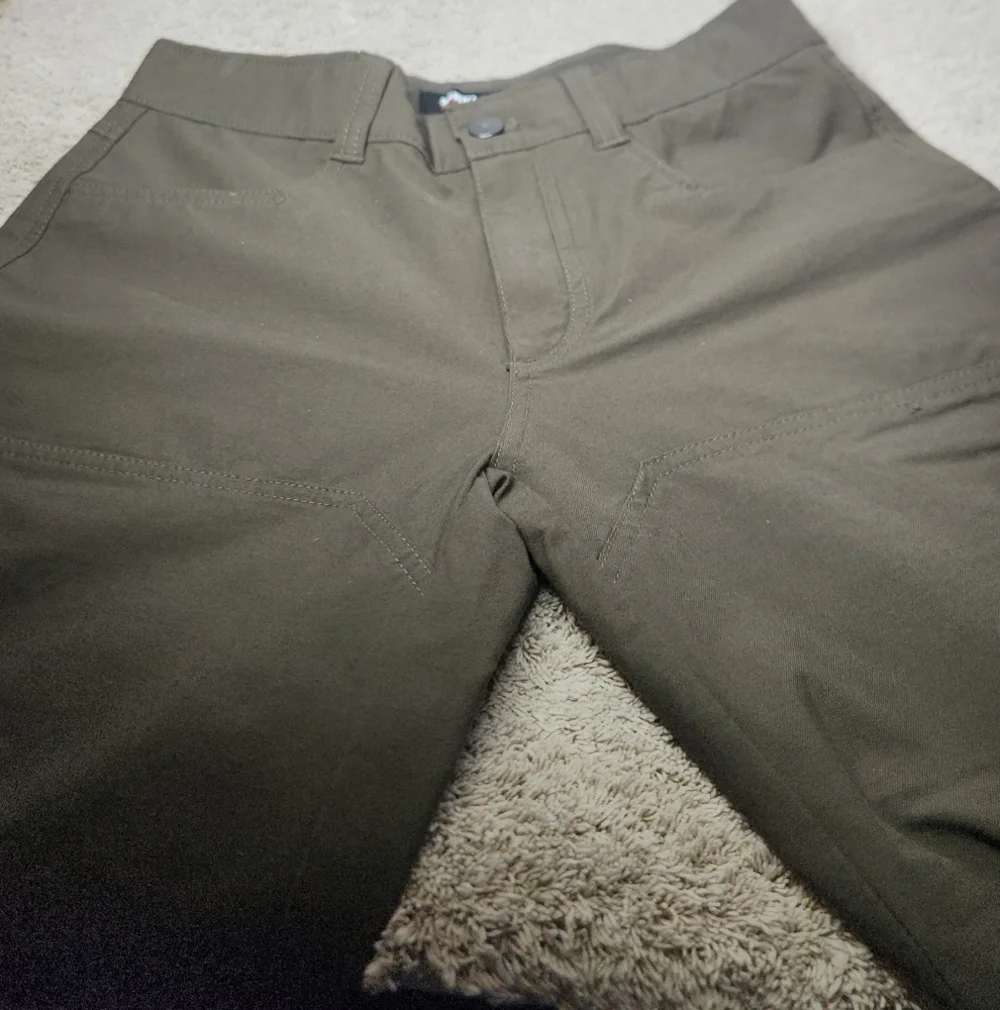 Kirkland Signature Mens Brown/Green Stretch Tech Pants - 30 X 32
